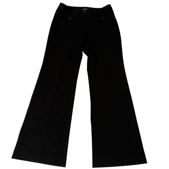 White House Black Market Legacy Fashion Flare Black Pants, 4R - Picture 1 of 6